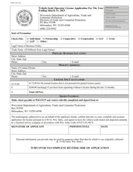 Form TR-WM-55 Vehicle Scale Operator License Application - Wisconsin