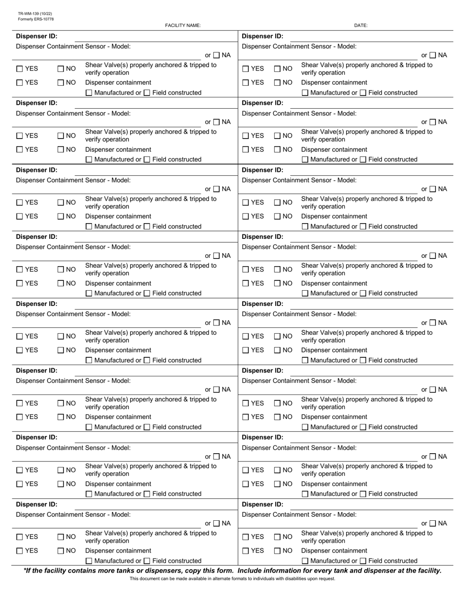 Form TR-WM-139 Underground Tank System Functionality Verification - Wisconsin, Page 4