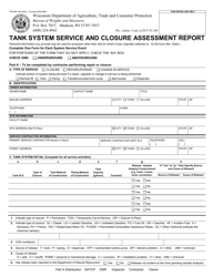 Document preview: Form TR-WM-140 Tank System Service and Closure Assessment Report - Wisconsin