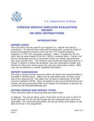 Document preview: Instructions for Form DS-5055 U.S. Foreign Service Employee Evaluation Report