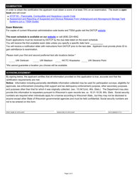 Form TR-WM-110 Tank-System Site Assessor Exam Application - Wisconsin, Page 2