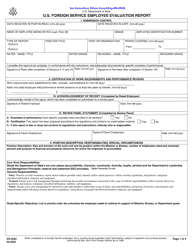 Document preview: Form DS-5055 U.S. Foreign Service Employee Evaluation Report