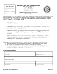 Document preview: Request for Financial Assistance - Oregon