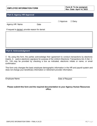 Employee Information Form - Delaware, Page 4