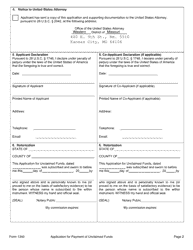 Form 1340 Application for Payment of Unclaimed Funds - Missouri, Page 2