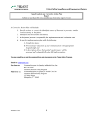 Causal Analysis and Corrective Action Plan Report - Vermont, Page 3