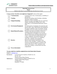 Reportable Adverse Event Report - Vermont, Page 5