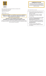 Summons and Qualification Questionnaire - Rice County - Minnesota (English/Spanish)