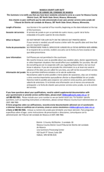 Summons and Qualification Questionnaire - Waseca County - Minnesota (English/Spanish), Page 2