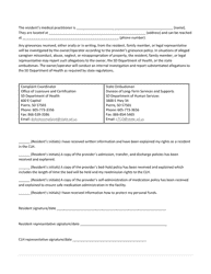 Community Living Home (Clh) Resident Admission Agreement - South Dakota, Page 3