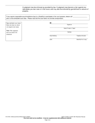 Form FA-4105V Summons Without Minor Children - Wisconsin, Page 2