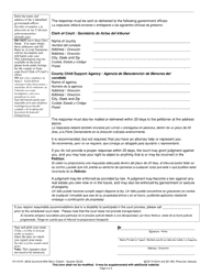 Form FA-4104V Summons With Minor Children - Wisconsin (English/Spanish), Page 2