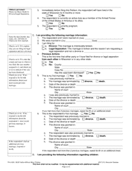 Form FA-4109V Petition Without Minor Children - Wisconsin, Page 2