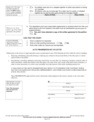 Form FA-4109V Petition Without Minor Children - Wisconsin, Page 3