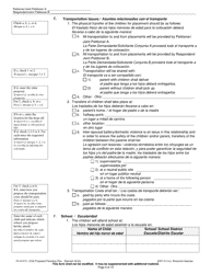 Form FA-4147V Proposed Parenting Plan - Wisconsin (English/Spanish), Page 5