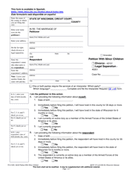 Document preview: Form FA-4108V Petition With Minor Children - Wisconsin