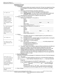 Form FA-4161VA Findings of Fact, Conclusions of Law, and Judgment Without Minor Children - Wisconsin, Page 2