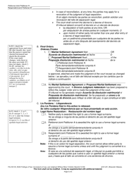 Form FA-4161VA Findings of Fact, Conclusions of Law, and Judgment Without Minor Children - Wisconsin (English/Spanish), Page 5