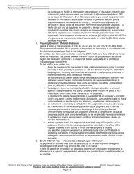 Form FA-4161VA Findings of Fact, Conclusions of Law, and Judgment Without Minor Children - Wisconsin (English/Spanish), Page 8