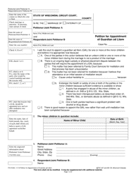 Document preview: Form FA-4136V Petition for Appointment of Guardian Ad Litem - Wisconsin