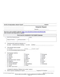 Document preview: Form GF-149 Interpreter Request - Wisconsin