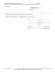 Document preview: Form GF-131B Consent to Act - Wisconsin
