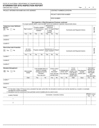 Form CEM-2030 Stormwater Site Inspection Report - California, Page 3