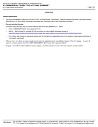 Form DOT CEM-2035SW Stormwater Corrective Actions Summary - California, Page 3