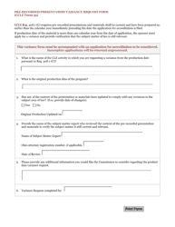 Document preview: CCLE Form 35 Pre-recorded Presentation Variance Request Form - Ohio