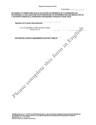 Form 10.01-F Information for Parenting Proceeding Affidavit - Ohio (French), Page 6
