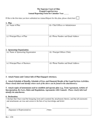 Annual Reporting Form - Ohio, Page 2