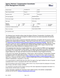 Agency Workers&#039; Compensation Coordinator Claim Management Checklist - Minnesota