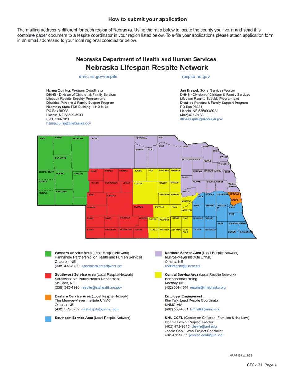 Form CFS-131 Individual Respite Provider Application - Nebraska, Page 4