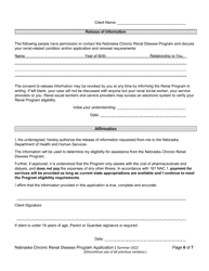Chronic Renal Disease Program Application - Nebraska, Page 6