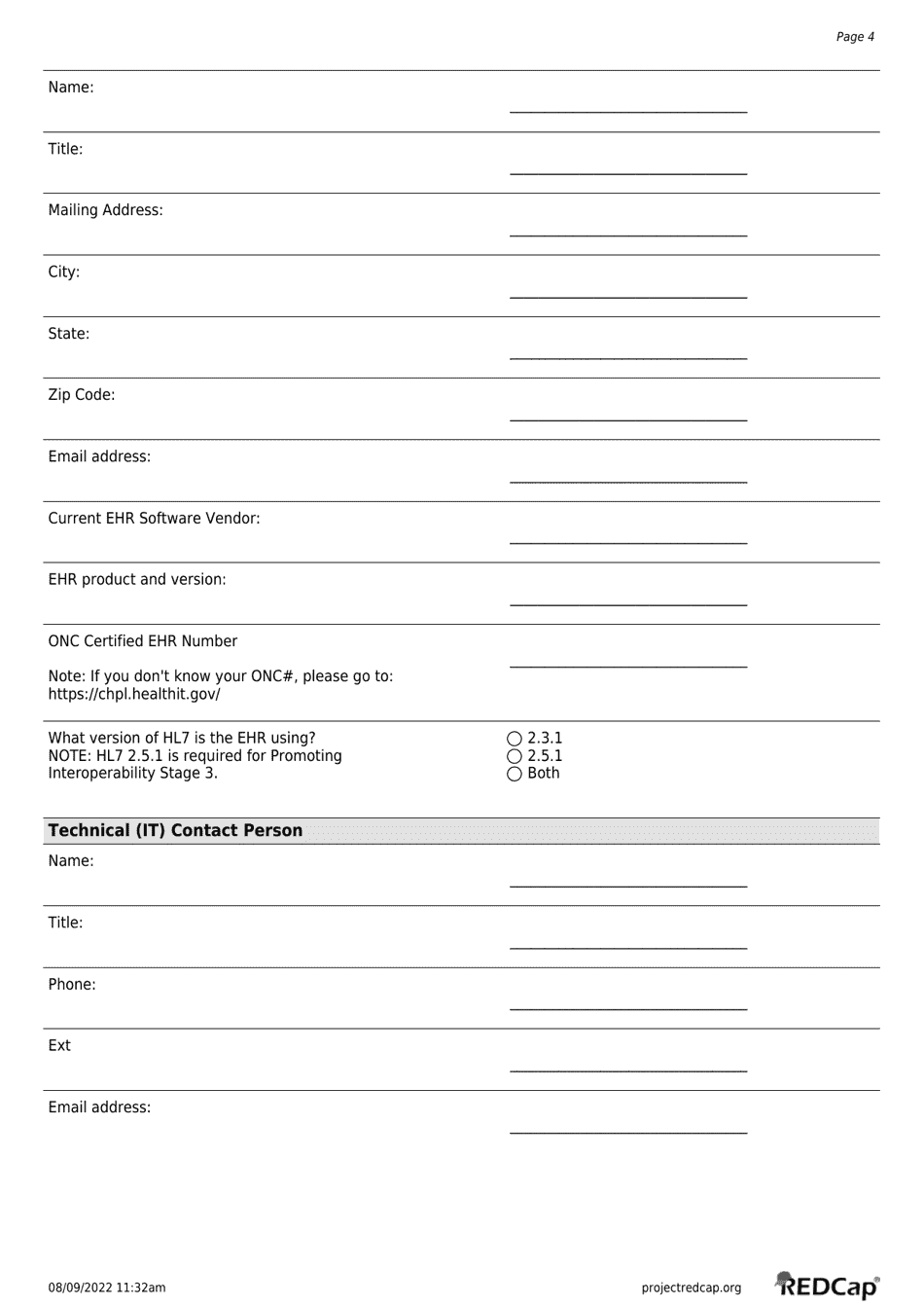 Nebraska Public Health Data Exchange Registration - Nebraska, Page 4