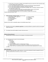 Form JC-1609 Temporary Physical Custody Request Supplement (Chapter 48) - Wisconsin, Page 2