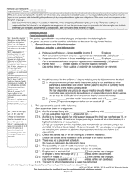 Form FA-604A Stipulation to Change - Wisconsin (English/Spanish), Page 2