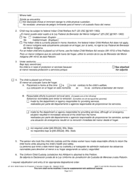 Form JC-1610 Petition for Protection or Services (Chapter 48) - Wisconsin (English/Spanish), Page 2