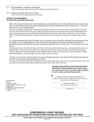 Form CV-412 Petition for Temporary Restraining Order and/or Petition and Motion for Injunction Hearing (Child Abuse) - Wisconsin (English/Hmong), Page 5