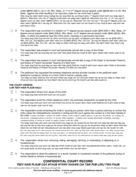 Form CV-414 Injunction - Child Abuse - Wisconsin (English/Hmong), Page 4