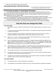 Form CV-407 Injunction - Harassment - Wisconsin, Page 2