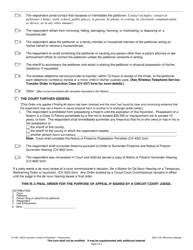 Form CV-407 Injunction - Harassment - Wisconsin, Page 3