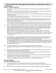 Form CV-404 Injunction - Domestic Abuse - Wisconsin (English/Hmong), Page 3