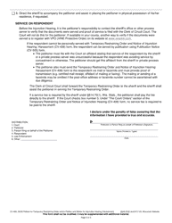 Form CV-405 Petition for Temporary Restraining Order and/or Petition and Motion for Injunction Hearing (Harassment) - Wisconsin, Page 3