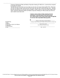 Form CV-405 Petition for Temporary Restraining Order and/or Petition and Motion for Injunction Hearing (Harassment) - Wisconsin (English/Hmong), Page 6