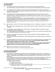 Form CV-404 Injunction - Domestic Abuse - Wisconsin (English/Spanish), Page 4