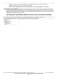 Form CV-403 Temporary Restraining Order (Temporary Order of Protection) and Notice of Injunction Hearing - Wisconsin, Page 3