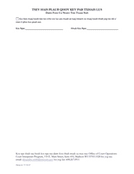 Grievance Form - Court Interpreter Program - Wisconsin (Hmong), Page 2
