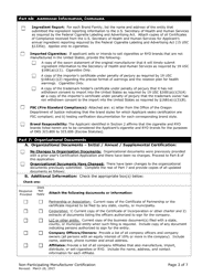 Non-participating Manufacturer Certification for Listing on the Oregon Tobacco Directory - Oregon, Page 3