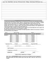 Vehicle for Hire Permit Application - City of Orlando, Florida, Page 2